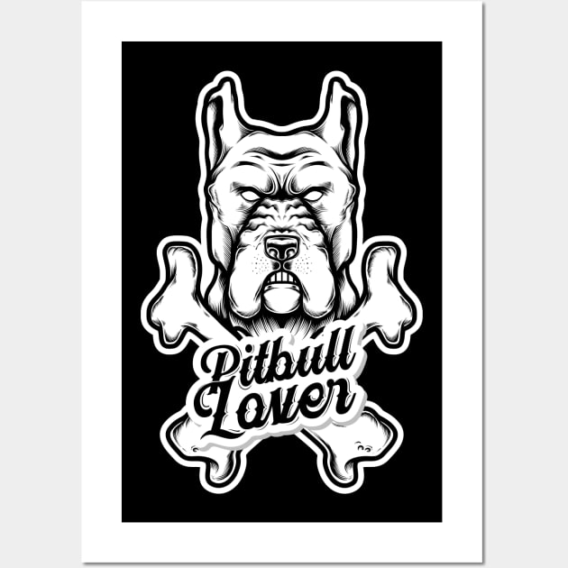 Pitbull Lover Wall Art by Dimas Haryo